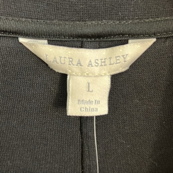 NWT Laura Ashley black jacket w lace accents size L - Picture 2 of 7